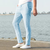 Men’s Solid Linen Trousers