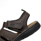 Men Cowhide Leather Beach Sandals