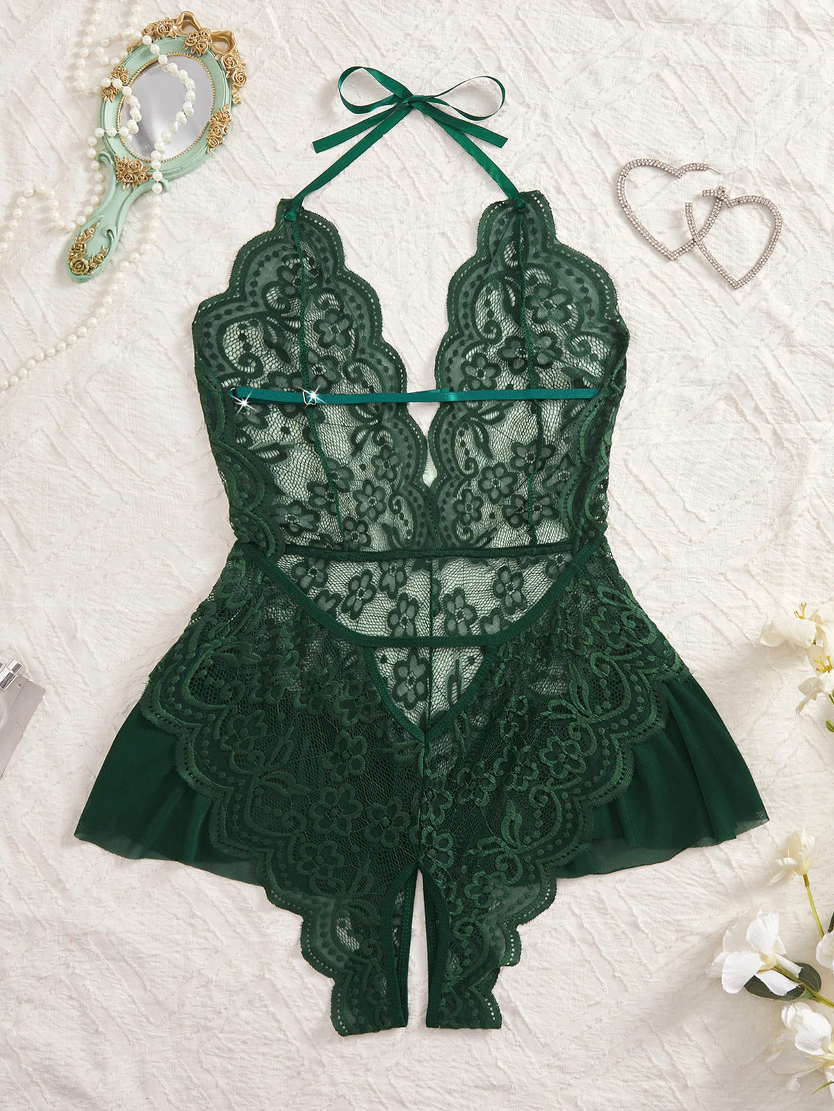 Plus Size Lace Bodysuit