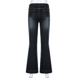 FlareRush™ – 90s Low Waist Cargo Pants (Vintage Y2K, Korean Flare)