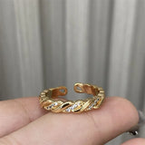 Luxury W Letter Gold Plated Ring