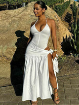 Women's 2-Piece Bodysuit and Skirt Set – Sexy Summer Knitted Party Outfit