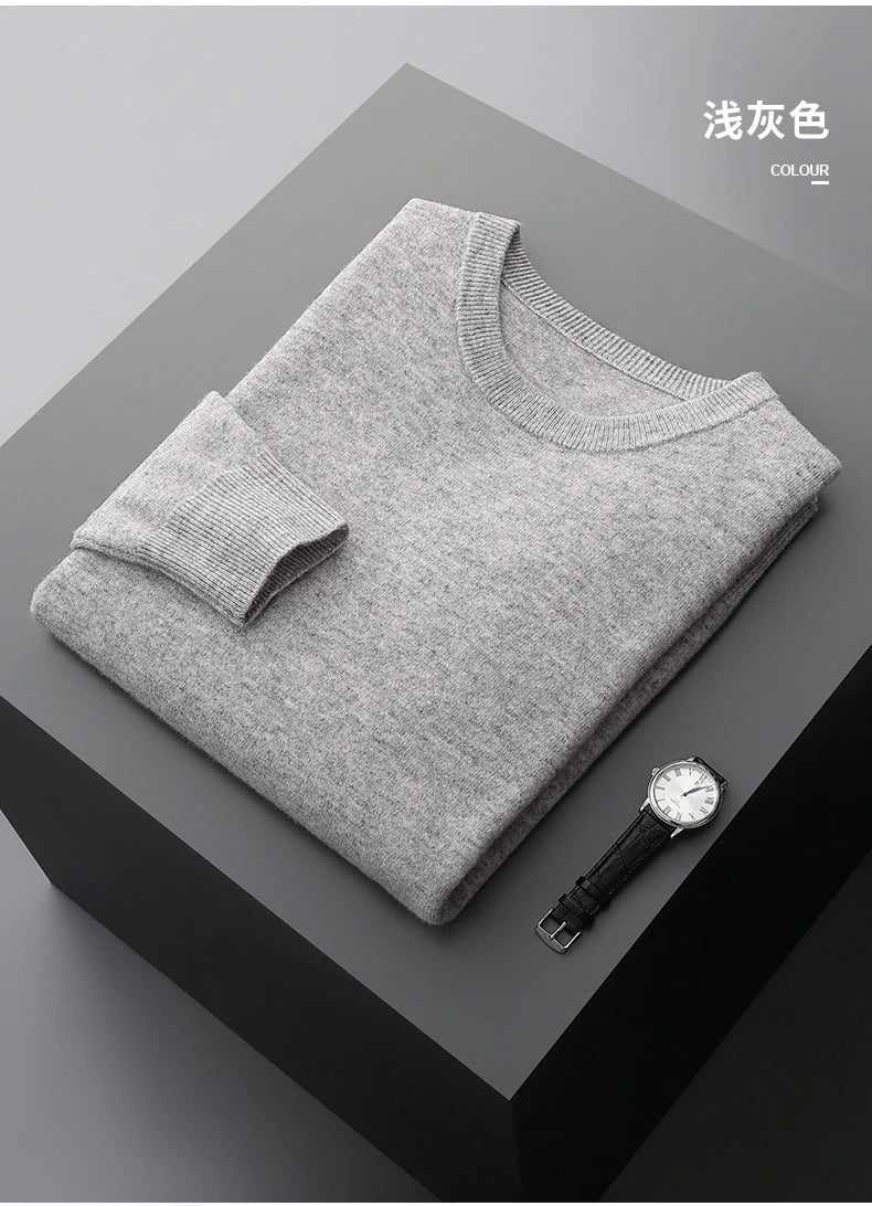 Men Merino Wool Pullover Sweater