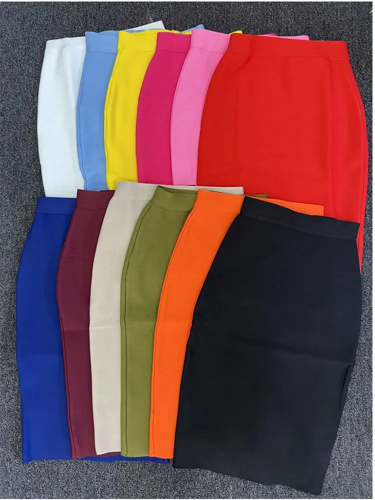 Women Bodycon Bandage Pencil Skirt
