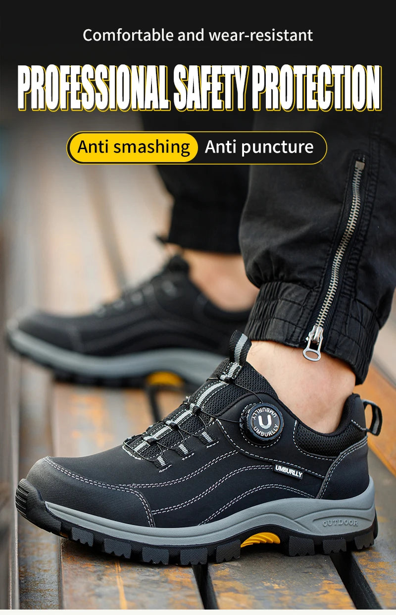 Men Smash Resistant Work Sneakers