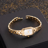 Luxury Square Gold Quartz Couple Watches
