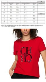 Embroidered Elegance Round Neck T-Shirt