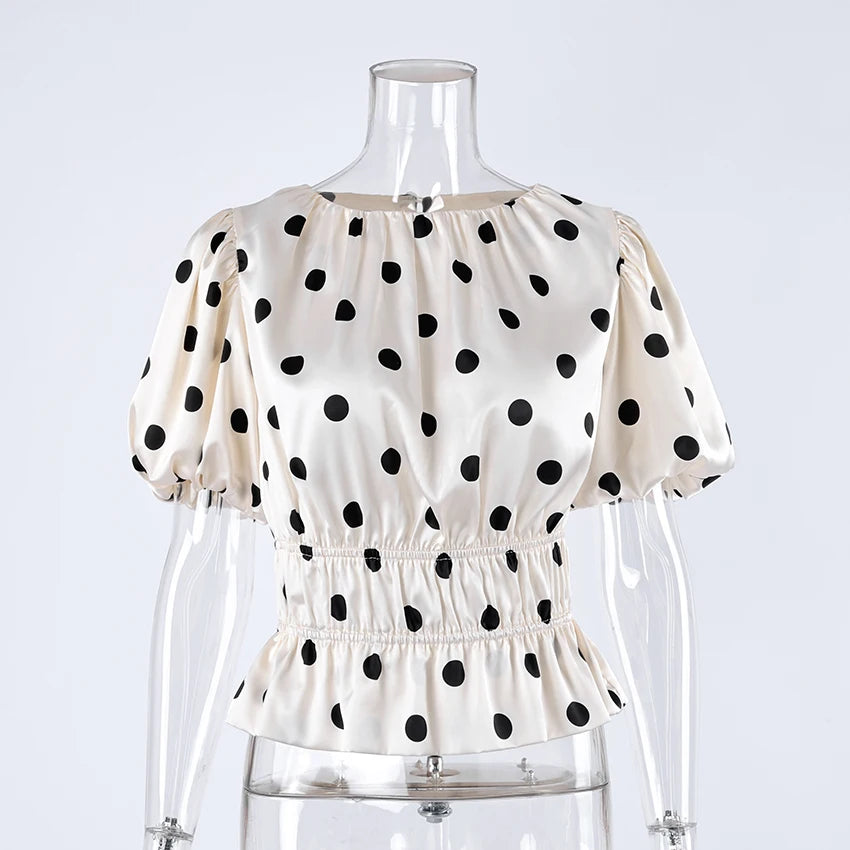 Bella Polka Dot Ruffle Blouse