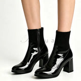 Classic Block Heel Ankle Boots