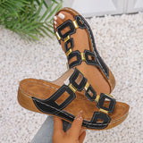 Thick-Soled Wedge Slippers – Large Size 2025