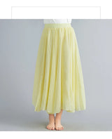 Women Linen Maxi Skirt