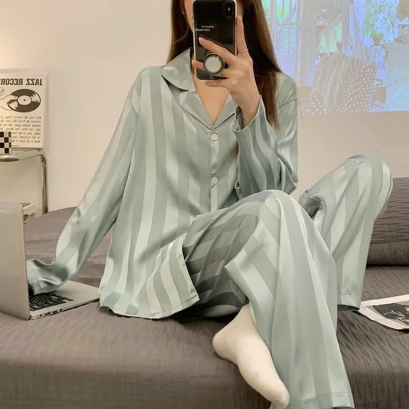Women's Satin Pajama Set