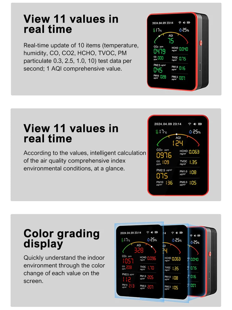 15-in-1 Smart Air Quality Monitor