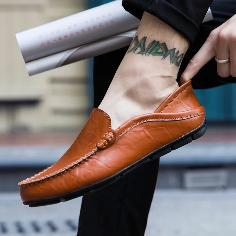 Men Genuine Leather Casual Loafers
