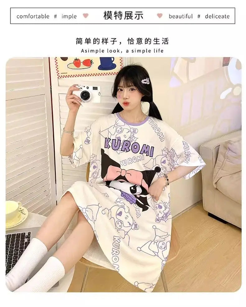 Sanrio Kuromi Cute Pajamas Cosplay Costume