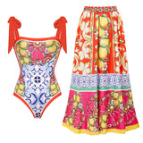 Vintage Print One Piece