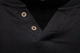 Men Cotton Henley Long Tee