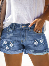 Diamond Tassel Summer Denim Shorts