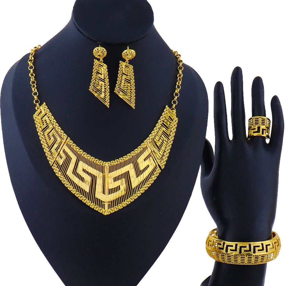24K Gold Plated Complete Jewelry Set