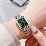Gold Plated Square Ladies Quartz Watch