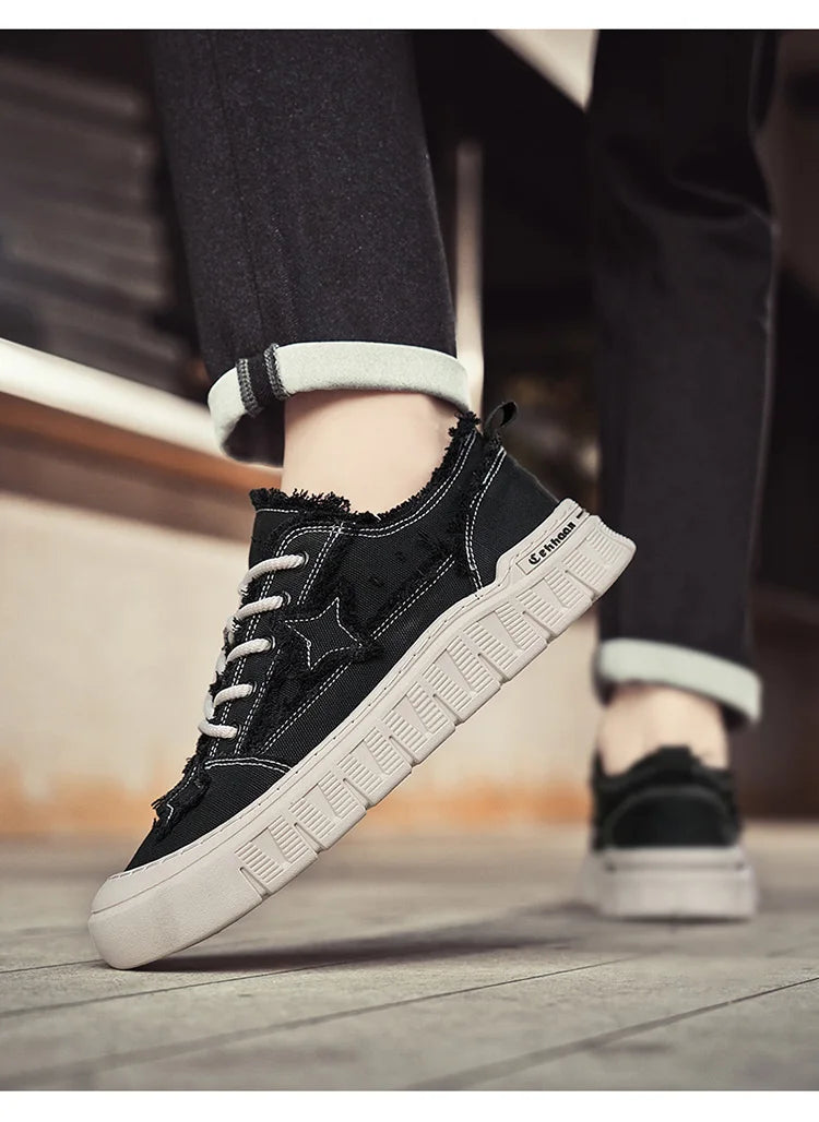 Men’s Canvas Flat Low-Top Shoes