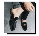 Men’s Black Leather Mules
