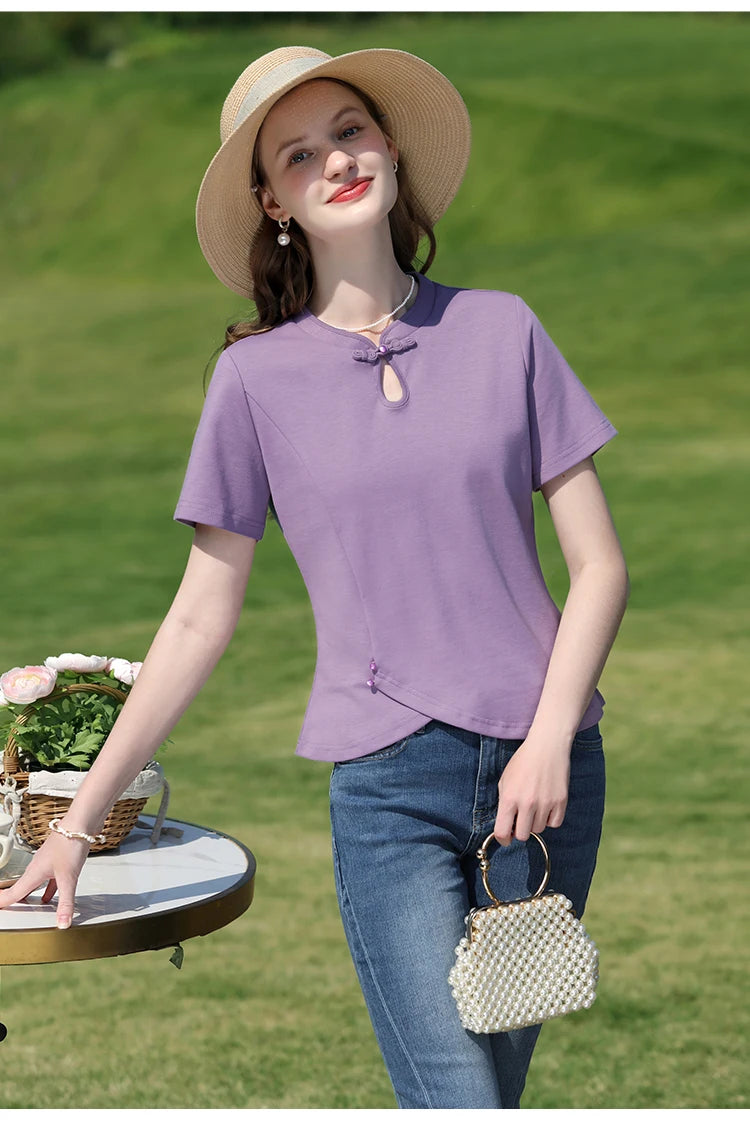 Women Curved Slim Fit Tee