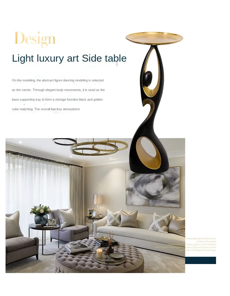 Abstract Sofa Side Table