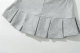 Women Wide Pleat Y2K Skirt