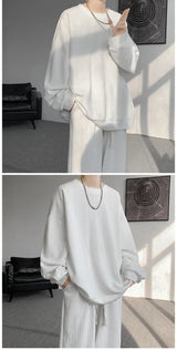 Men’s Plus Size Plain Tracksuit Set M–5XL