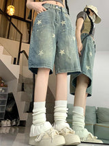 WashedMuse™ – Retro Wide Leg High Waist Denim Pants (Faded, Chic & Casual)