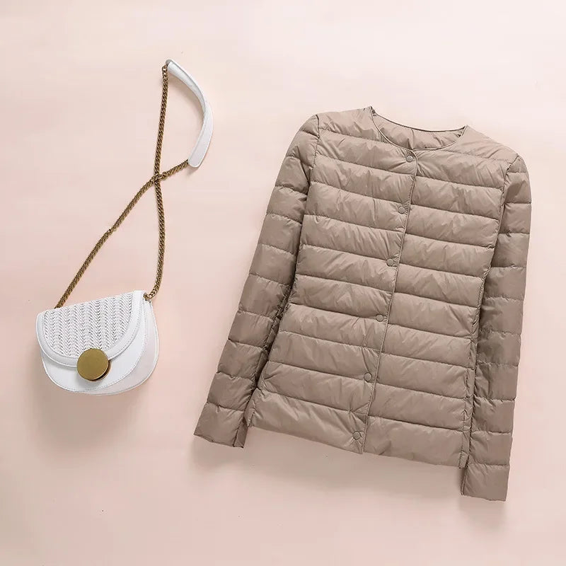 Women's Light Thin Round Neck Jacket