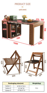 Folding Extendable Dining Table