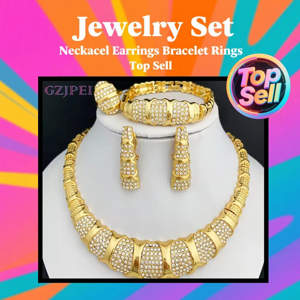 Dubai 18K Gold Plated Jewelry Set