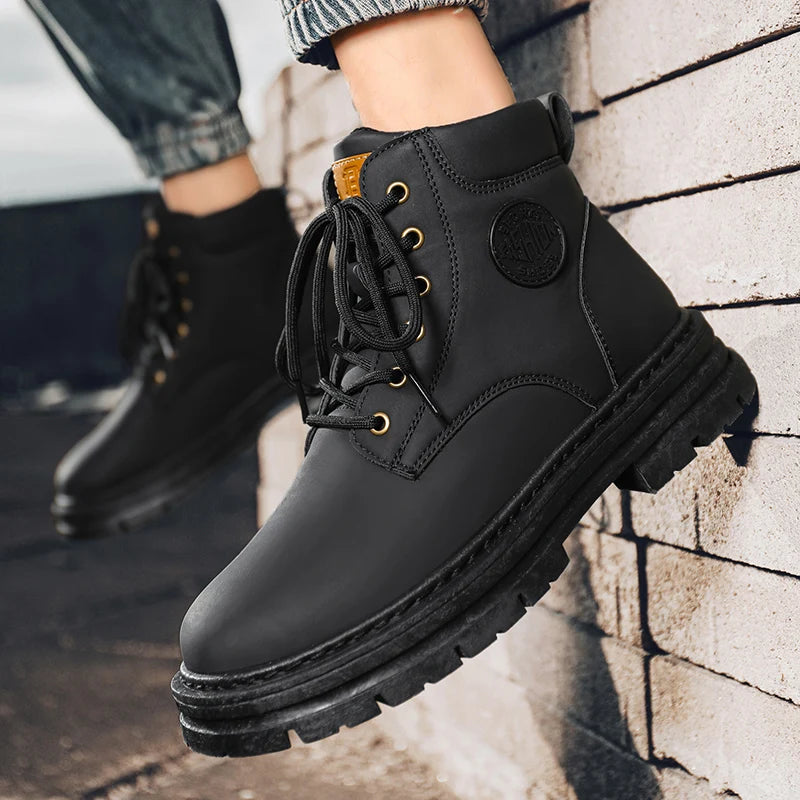Men’s Outdoor Anti-Slip Leather Boots