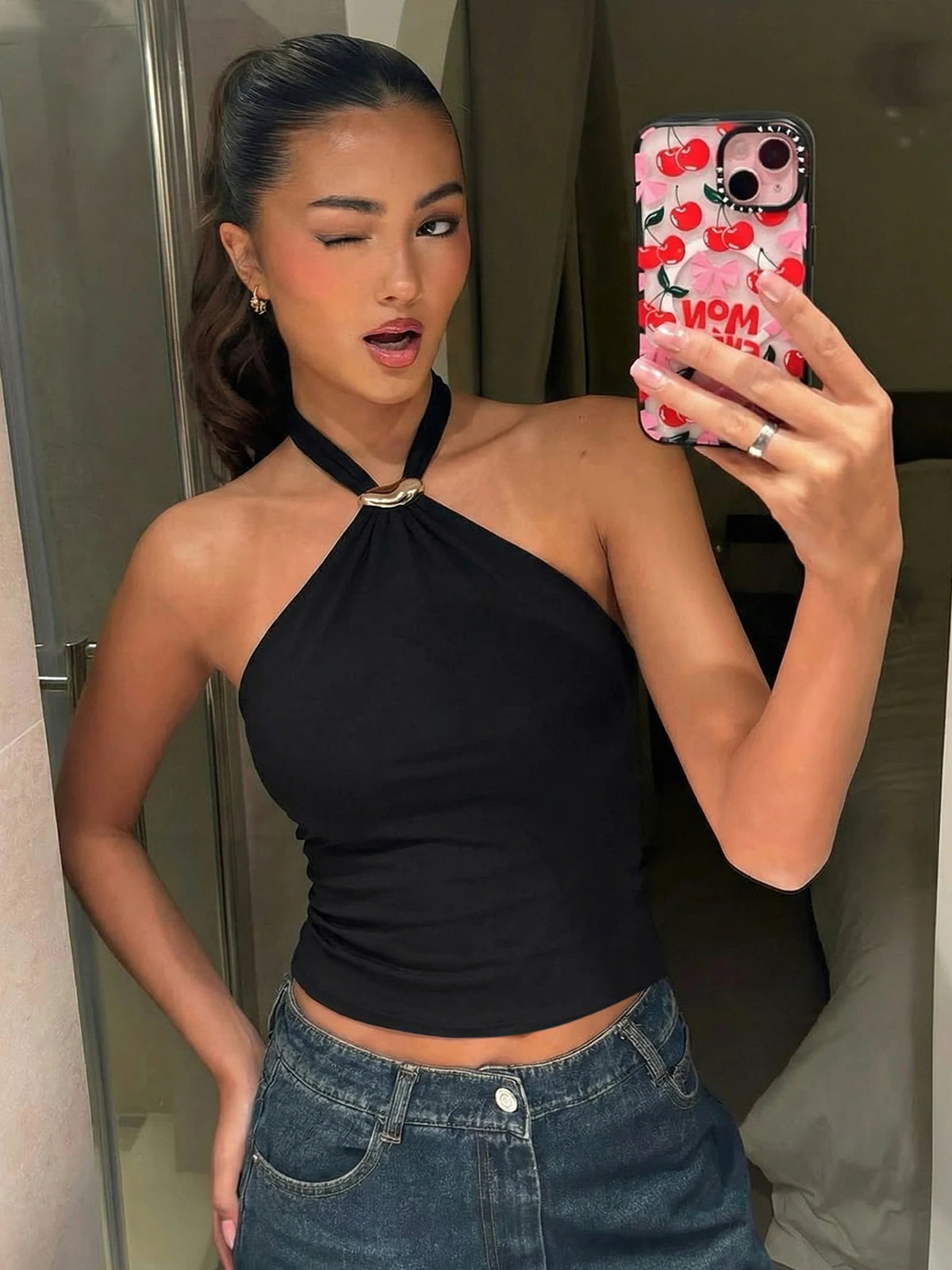 Women's Halter Crop Top