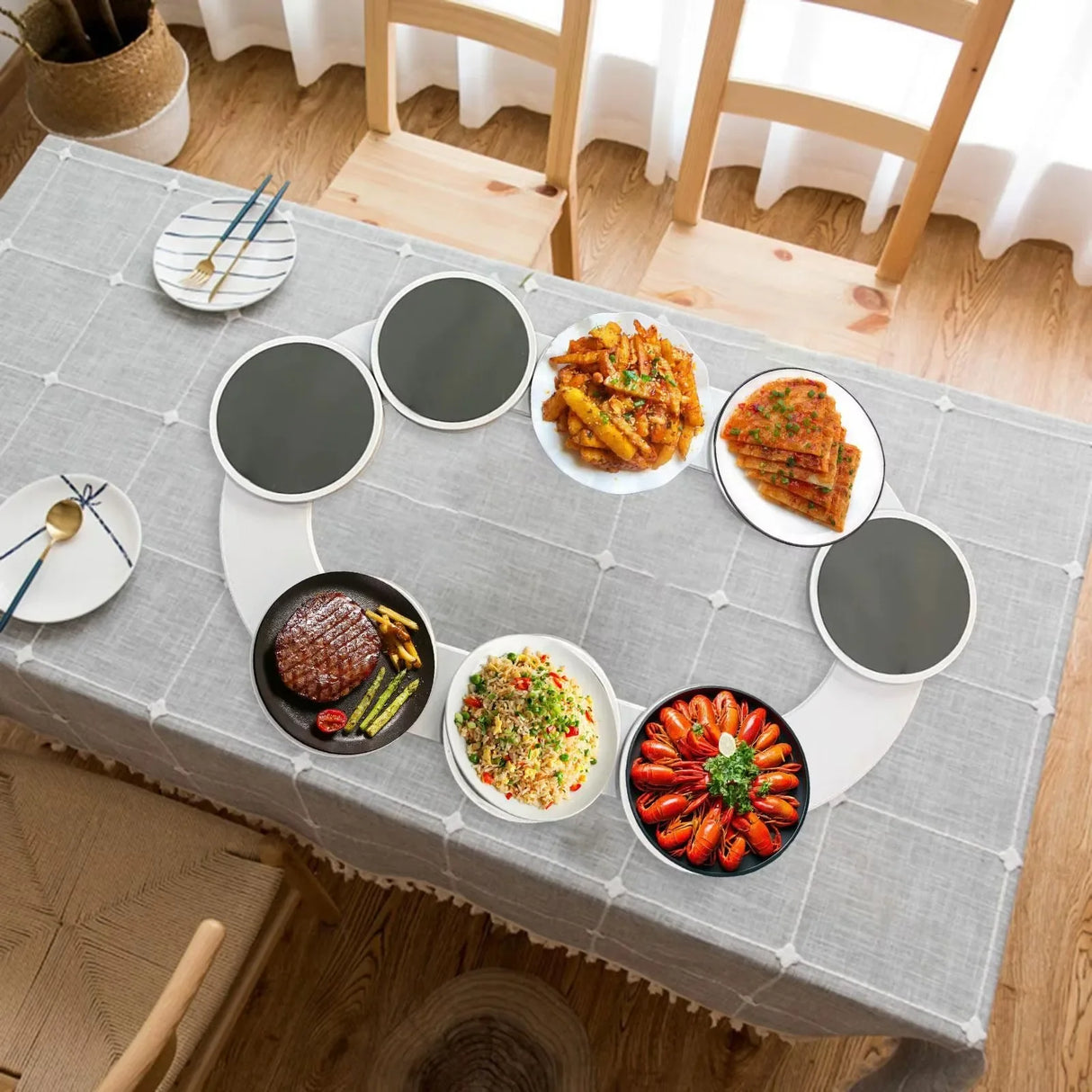 Rotating Dining Food Tray