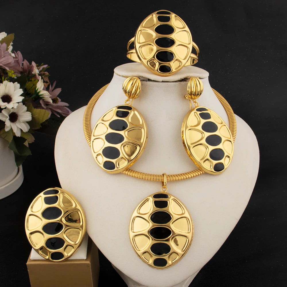 Luxury Gold Color Party Jewelry Set