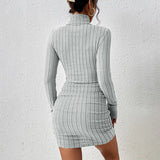 Women's Turtleneck Bodycon Mini Dress