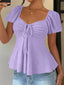 Luna Lace-Up V-Neck Blouse