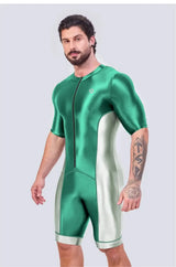 Women Satin Glossy Bodysuit Jumpsuit