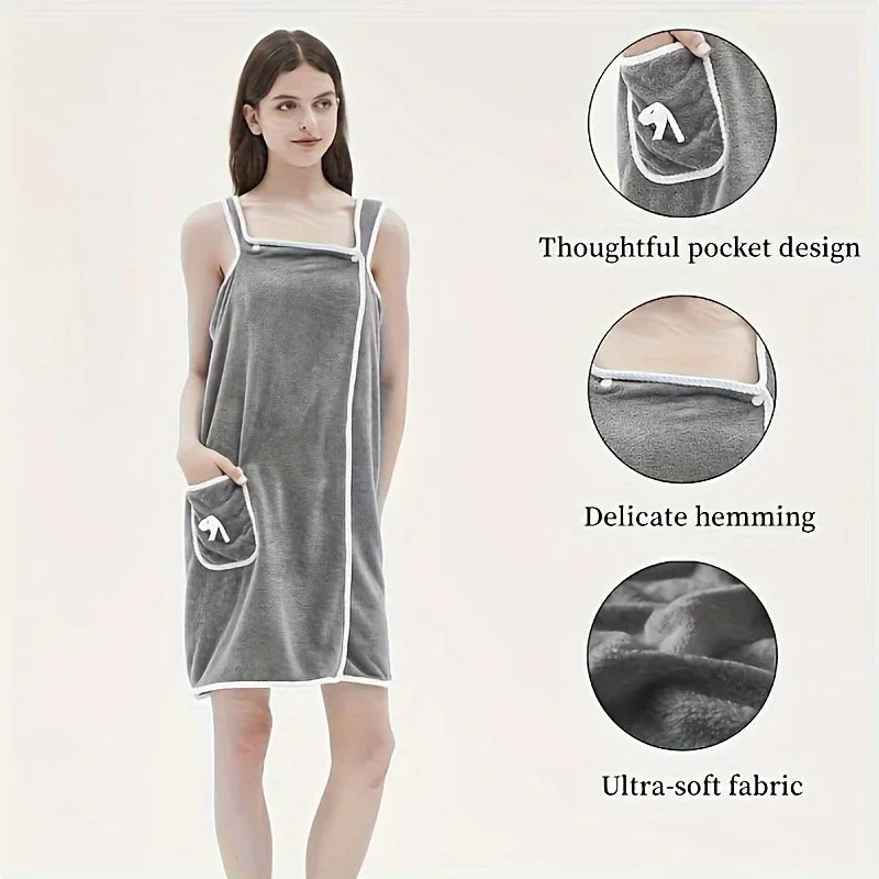 Bath Towel Wearable Wrap