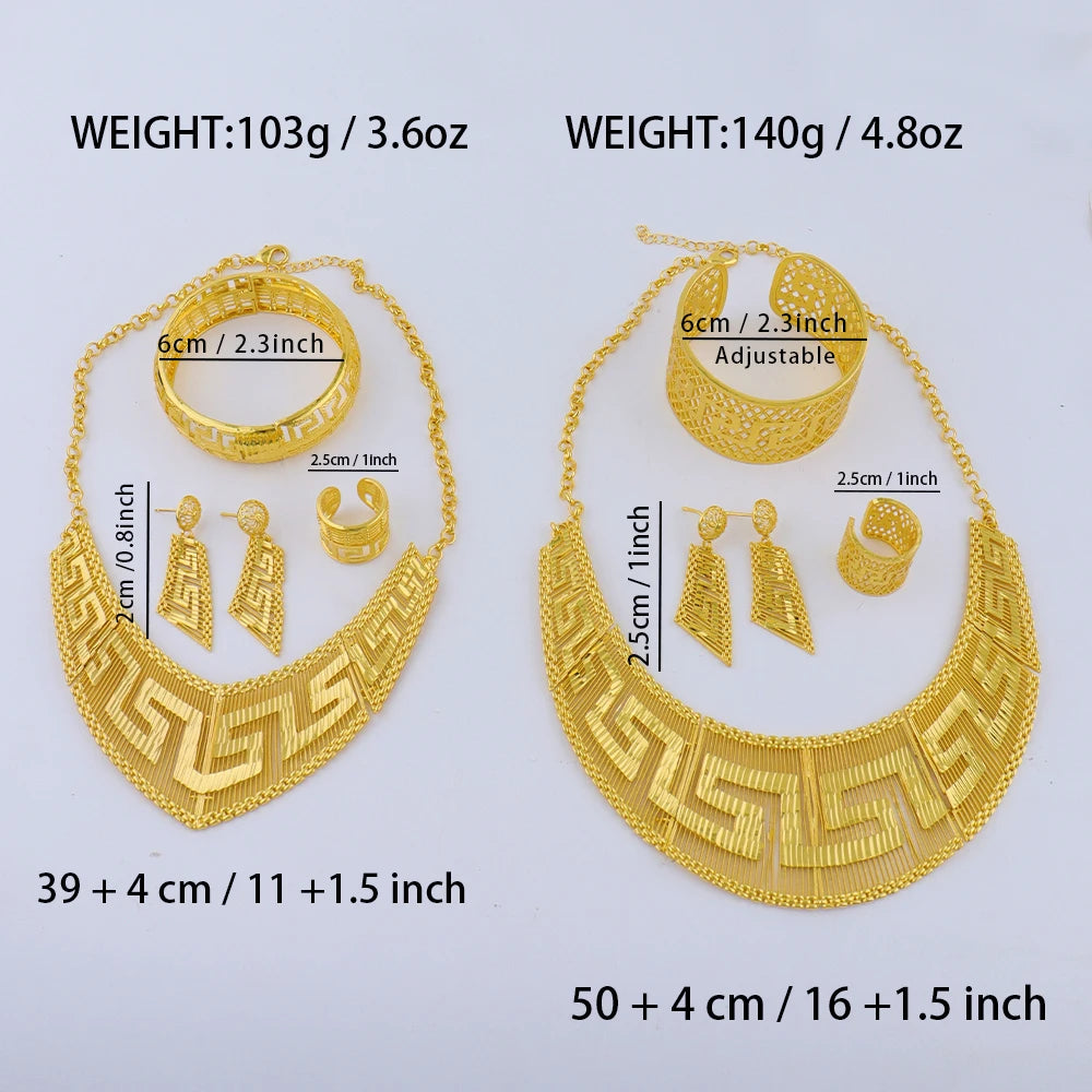24K Gold Plated Complete Jewelry Set