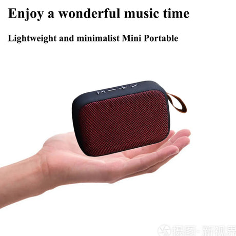 Portable Outdoor Bluetooth 5.0 Mini Speaker held in hand, lightweight, minimalist design for music on-the-go.