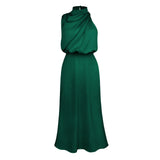 Women's Silk Satin Evening Dress