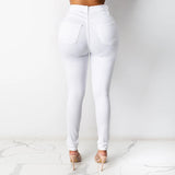 Women Elastic Office Jeans