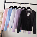 Korean V-Neck Cropped Cardigan Women's Sweater