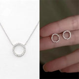 Women’s Golden Crystal Circle Necklace