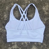 Women Cross Strap Sports Bra with Pads