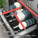 Built-In Cabinet Dish Storage Rack